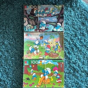 Vintage smurfs puzzles